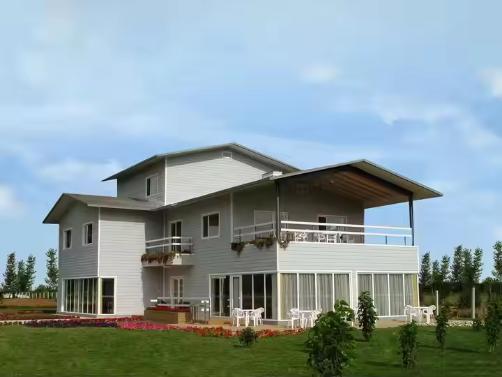 Moderne prefab woning architectuur