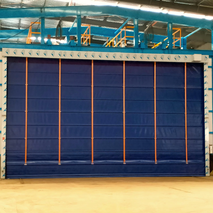Windproof High Speed Stacking Doors Industrial Large Entrance Doors Folding Lifting Suitable for Large Doorways