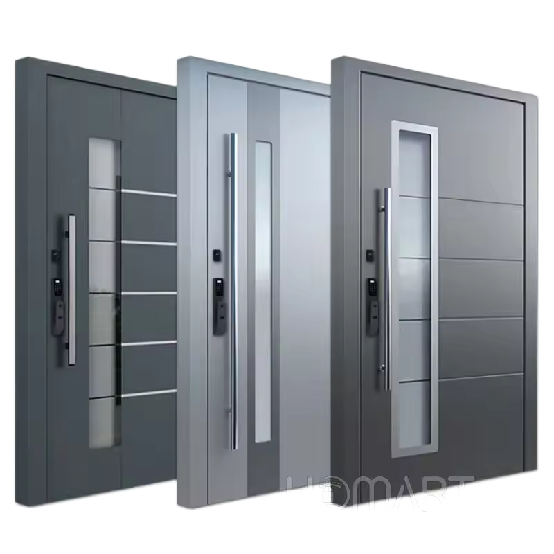 Hoofdingang, robuuste draaideur van aluminiumlegering met slim slot, brandpreventie, modern design, geschikt voor villa's en hotels, exterieurbeveiliging