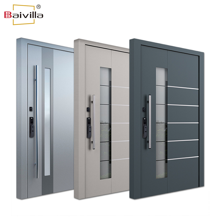 Op maat gemaakte villa met beveiligde buitendeur, slim slot, wachtwoord, elektronische voordeur, aluminiumlegering, glas, brandpreventie.