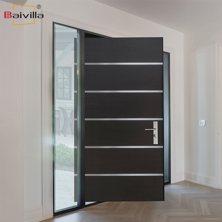 Luxe slimme aluminium voordeur met meerdere sloten, enkele voordeur, antidiefstalbeveiliging, draaideur voordeur, villapoort.