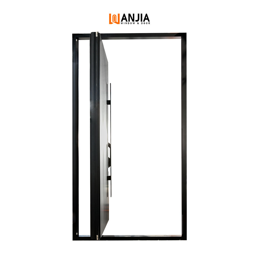 Robuuste aluminium veiligheidsdeur met zijlichten, moderne aluminium voordeur, buitendeur met veiligheidsfunctie.