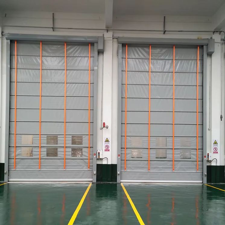 Windproof High Speed Stacking Doors Industrial Large Entrance Doors Folding Lifting Suitable for Large Doorways