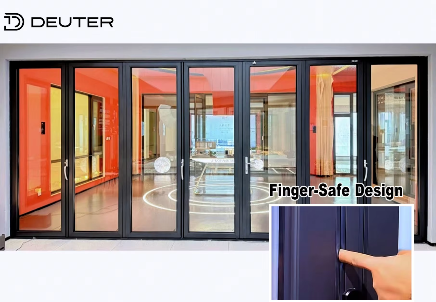 Finger-safe mullion design