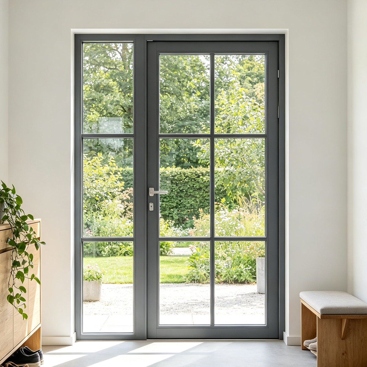 Groothandel in geluidsdichte, winddichte, afgedichte en vochtbestendige aluminium openslaande deuren met glas voor de slaapkamer