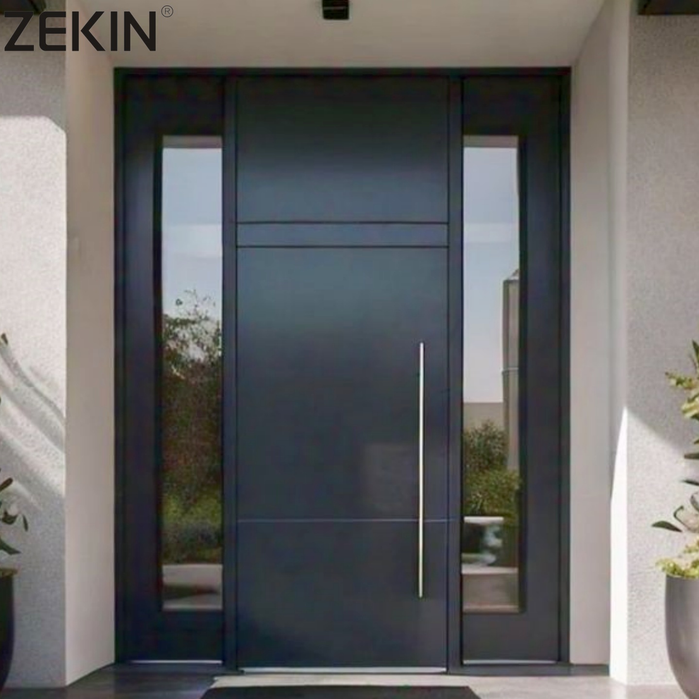 ZEKIN Modern Amerikaans Design Huis Warmte-isolatie Brandpreventie Luxe Entree Draaideur Huis Voordeur