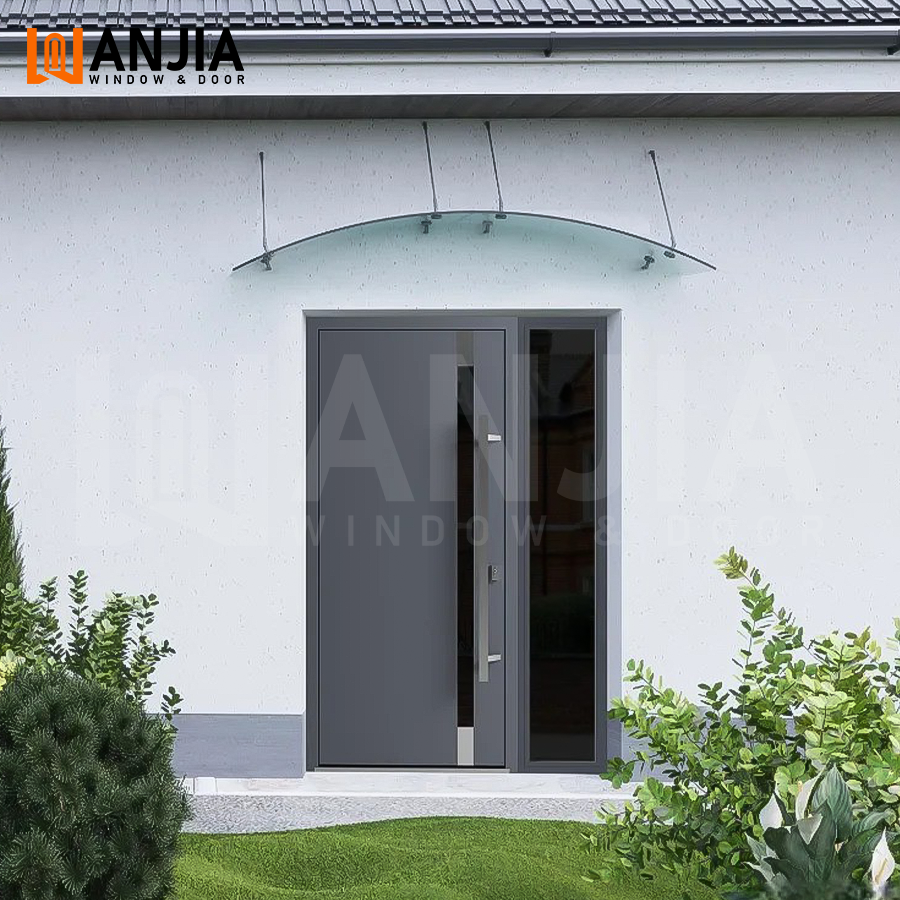 WANJIA Europese standaard luxe veiligheidsdeur van aluminiumlegering met metalen voordeur voor buiten