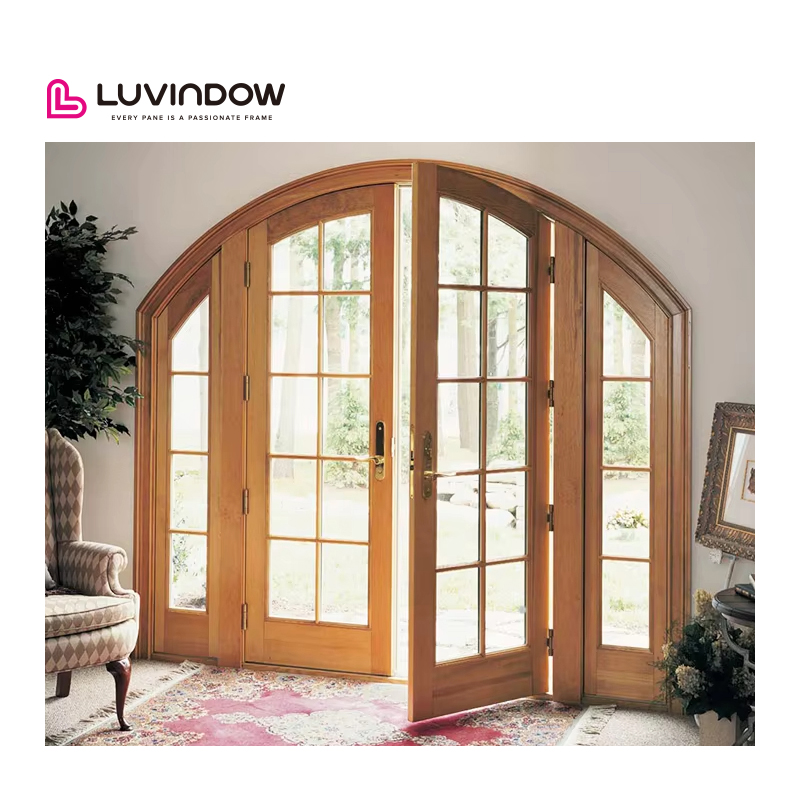 Luvindow Best Seller Aluminium Automatische Buitendeur met Dubbel Glas, Sectioneel Ontwerp, Warm Glas, Toegangsdeuren voor Woningen