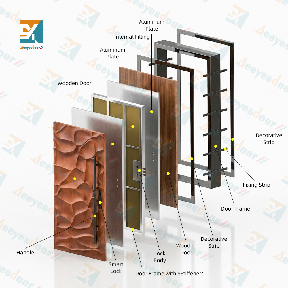 Luxe houten deur