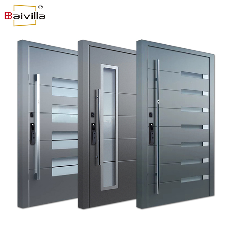 Op maat gemaakte villa met beveiligde buitendeur, slim slot, wachtwoord, elektronische voordeur, aluminiumlegering, glas, brandpreventie.