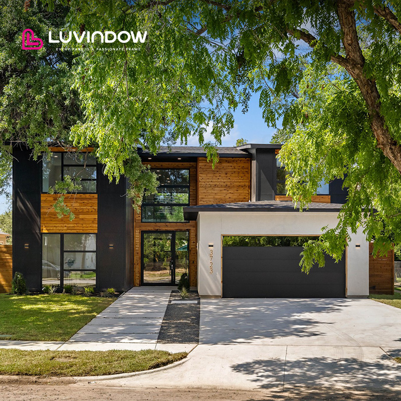 Luvindow aluminium glazen deur, moderne hoofdingang, veiligheidsdeur voor luxe woningen, appartementen, buitengebruik, geluidsdicht