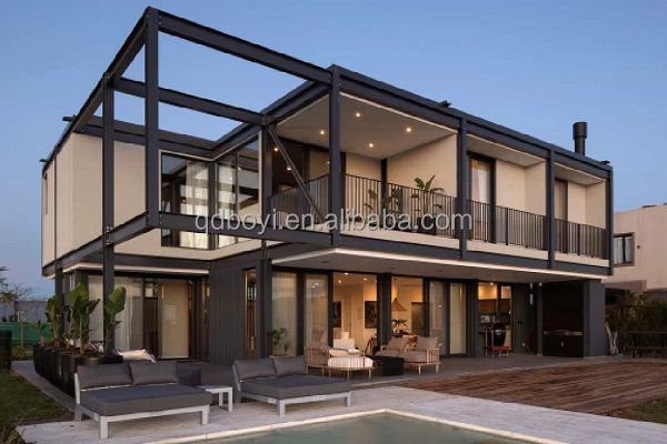 Low Cost Fast Assemble Modular Home Luxury Light Steel Modern Luxury Design Steel Structure Prefab Villa Luxury House