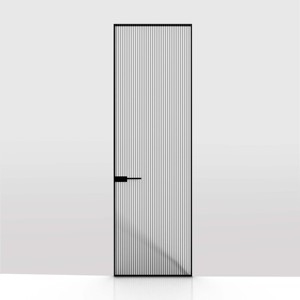 Moderne, frameloze aluminium binnendeur van 55 mm met onzichtbaar glas, duurzaam, winddicht en afgewerkt oppervlak, ISO9001-gecertificeerd.