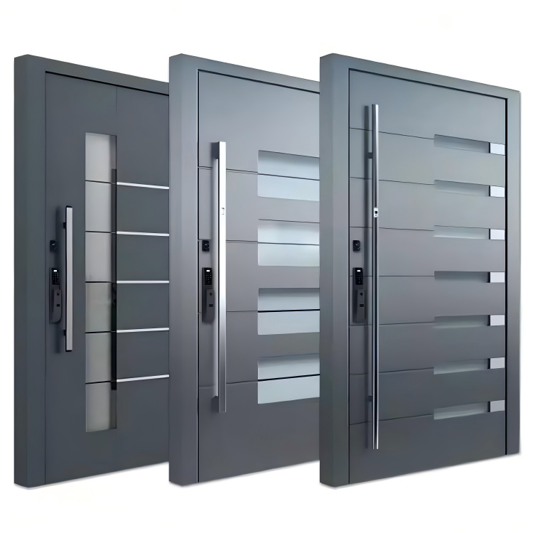 Luxe Amerikaanse design buitendeur met draaideur, stalen voordeur, dubbele aluminium anti-inbraakdeur voor woningen