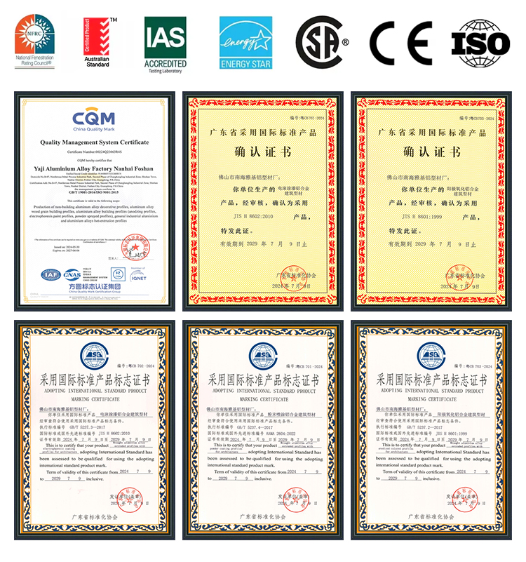 YAJI Geluidsdichte Ramen Aluminium Profielen Deuren Leverancier Foshan
