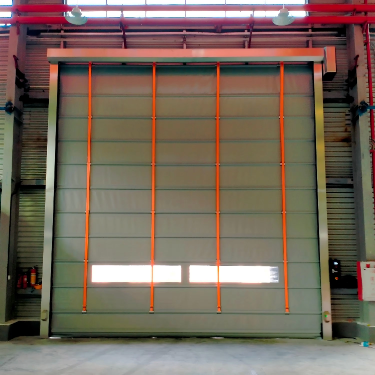 Windproof High Speed Stacking Doors Industrial Large Entrance Doors Folding Lifting Suitable for Large Doorways
