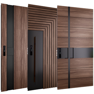 Luxe RVS buitendeur met massief hout