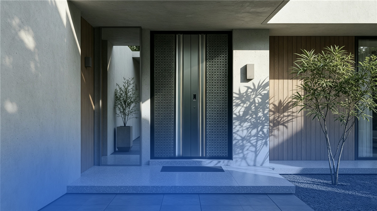Gegoten aluminium voordeur met driedimensionale ornamenten voor klassieke villa