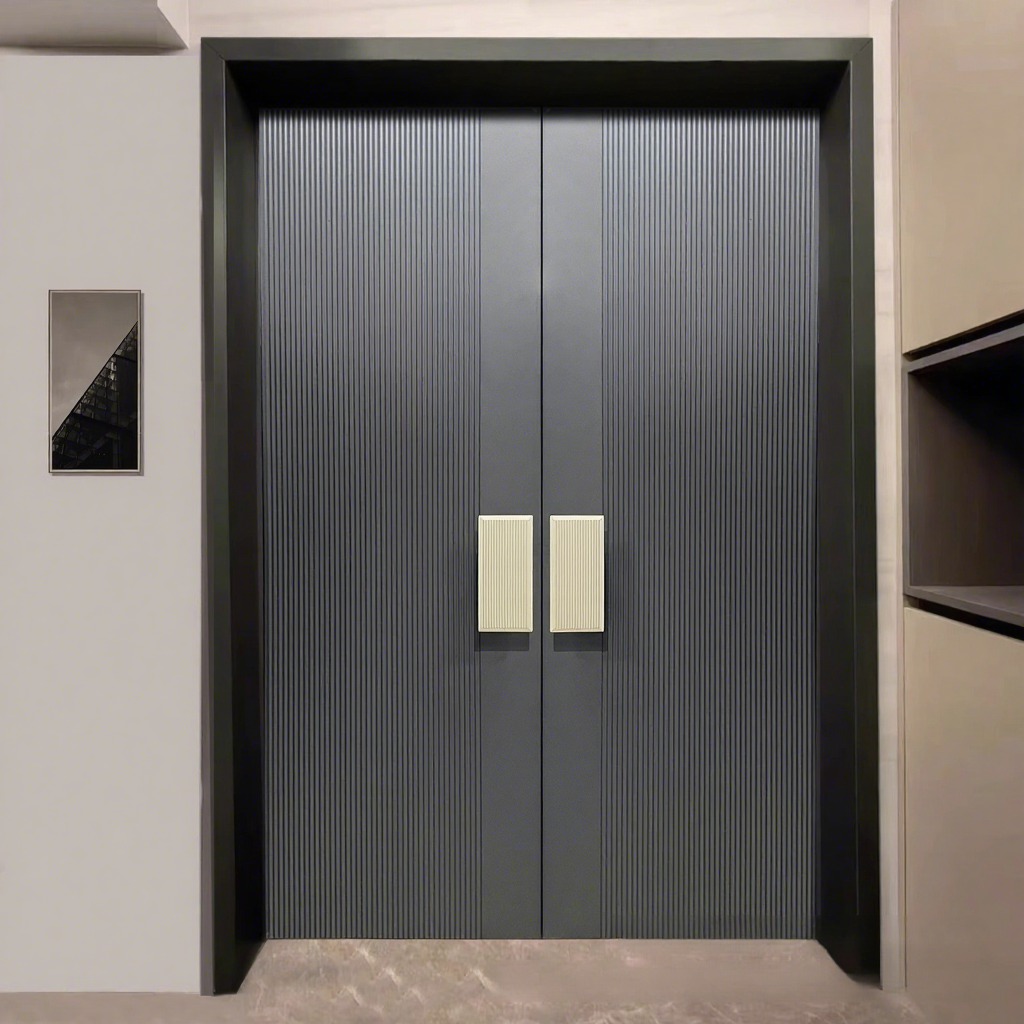 Aluminium Kunstpoort Dubbele Entreedeur voor Villa