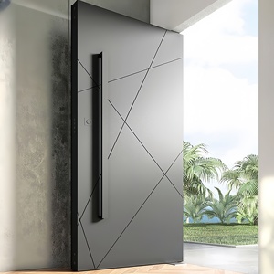 ZEKIN Nieuwe Stijl Op Maat Gemaakte Draaideur Aluminium Draaideur Luxe Villa Moderne Glazen Deur voor Huizen Slim Slot
