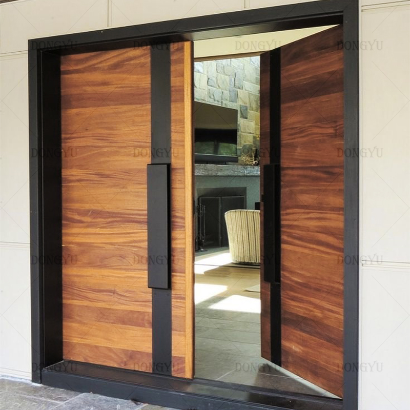 Op maat gemaakte, moderne, zware, gegoten aluminium draaideuren met antidiefstalbeveiliging, brandwerendheid en geluidsisolatie voor appartementen en villa's.