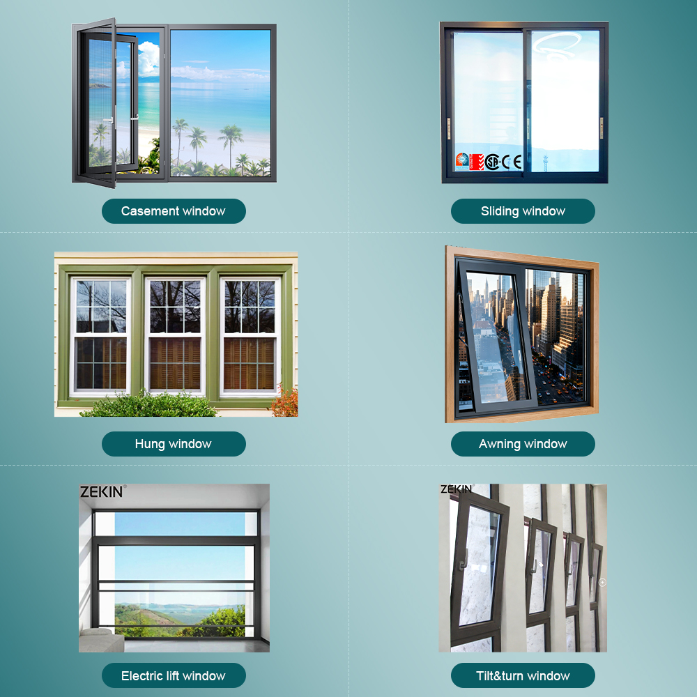 ZEKIN Moderne stijl voordeur, aluminium voordeur, kogelwerende veiligheidsdeur tegen inbraak