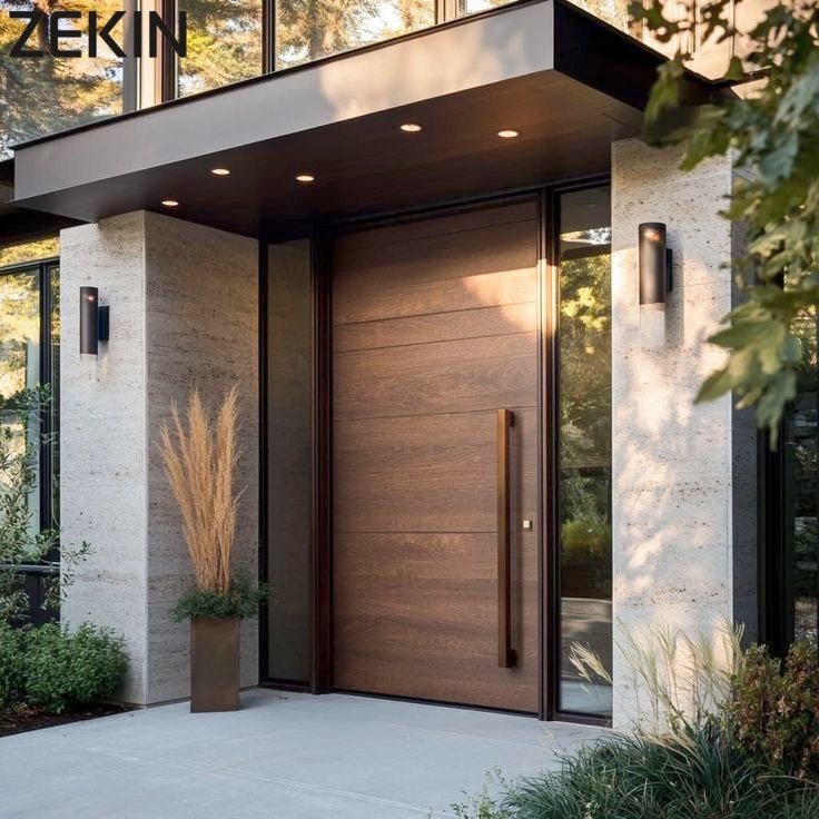 ZEKIN Modern Amerikaans Design Huis Warmte-isolatie Brandpreventie Luxe Entree Draaideur Huis Voordeur