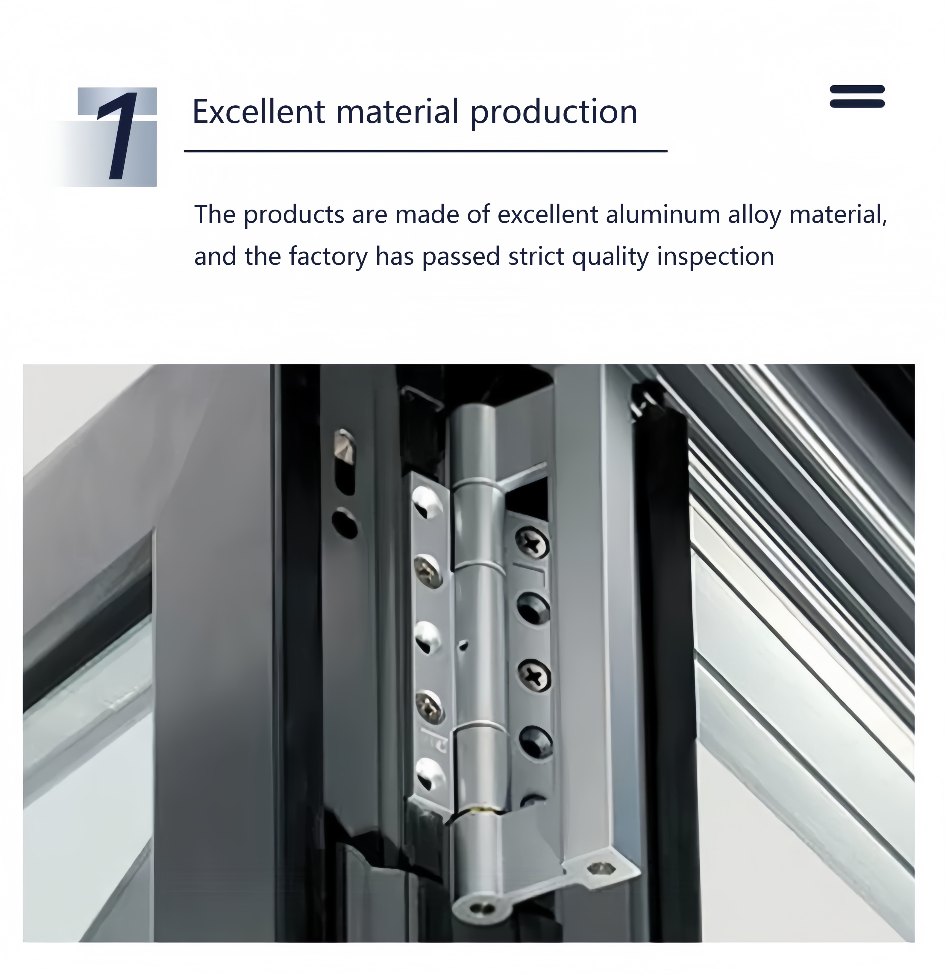 Op maat gemaakte, moderne, robuuste vouwdeuren van aluminiumlegering met dubbele laag gehard glas en thermische isolatie voor buitenruimtes van villa's.