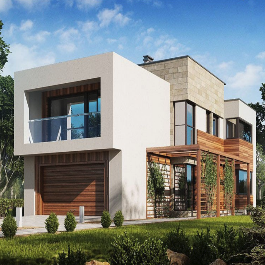 Voordelige, snel te monteren modulaire woning, luxe, lichte staalconstructie, modern luxe design, stalen constructie, prefab villa, luxe huis