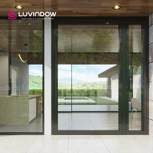 Luvindow aluminium glazen deur, moderne hoofdingang, veiligheidsdeur voor luxe woningen, appartementen, buitengebruik, geluidsdicht