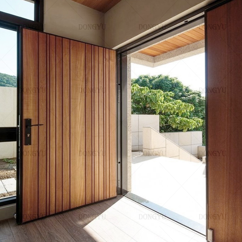 Op maat gemaakte, moderne, zware, gegoten aluminium draaideuren met antidiefstalbeveiliging, brandwerendheid en geluidsisolatie voor appartementen en villa's.