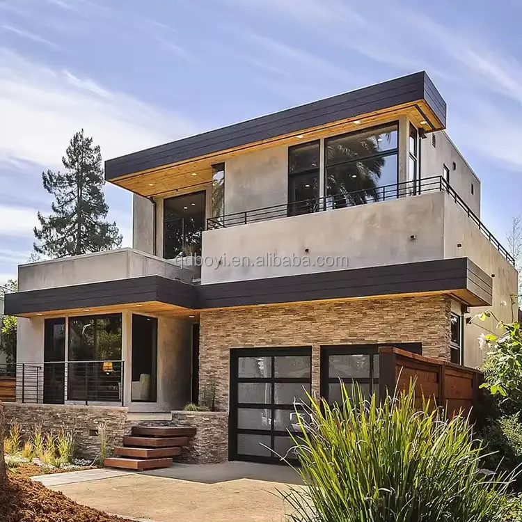 Low Cost Fast Assemble Modular Home Luxury Light Steel Modern Luxury Design Steel Structure Prefab Villa Luxury House