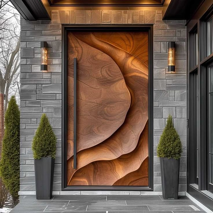Luxe, moderne draaideur van aluminiumlegering voor de voordeur van residentiële hotels, villa's en appartementen.