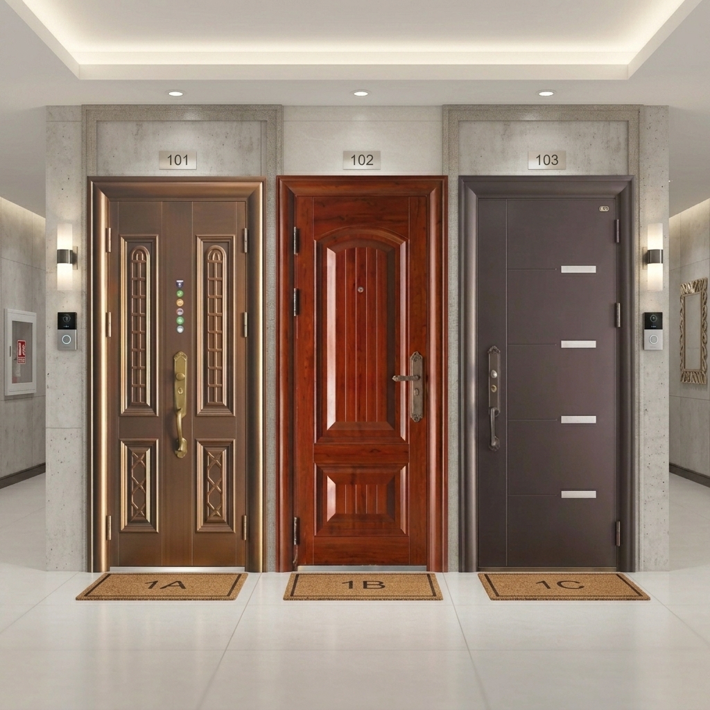 Op maat gemaakte, moderne, CE-gecertificeerde, Europese norm antidiefstal stalen hoofdingangs- en uitgangsdeuren voor de buitenkant van uw huis.