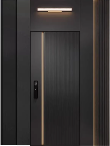 Hoofdingang, robuuste draaideur van aluminiumlegering met slim slot, brandpreventie, modern design, geschikt voor villa's en hotels, exterieurbeveiliging