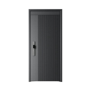 Moderne stalen en aluminium voordeur zwart CE EN