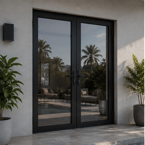 Luxe draaideur van aluminiumlegering met afgewerkte oppervlakte en 3 jaar garantie, geschikt voor moderne appartementencomplexen.